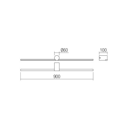 Redo 01-4034 - LED vonios veidrodžio apšvietimas ROW LED/18W/230V 90 cm IP44 balta