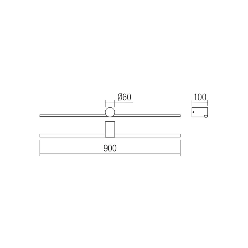 Redo 01-4034 - LED vonios veidrodžio apšvietimas ROW LED/18W/230V 90 cm IP44 balta