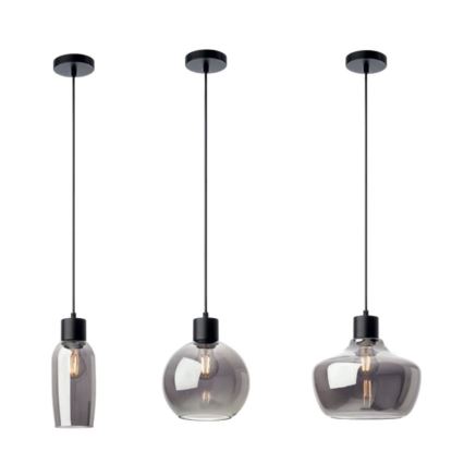 Redo 01-4044 - Pakabinamas sietynas ATLANTIS 1xE27/42W/230V diametras 11 cm juoda