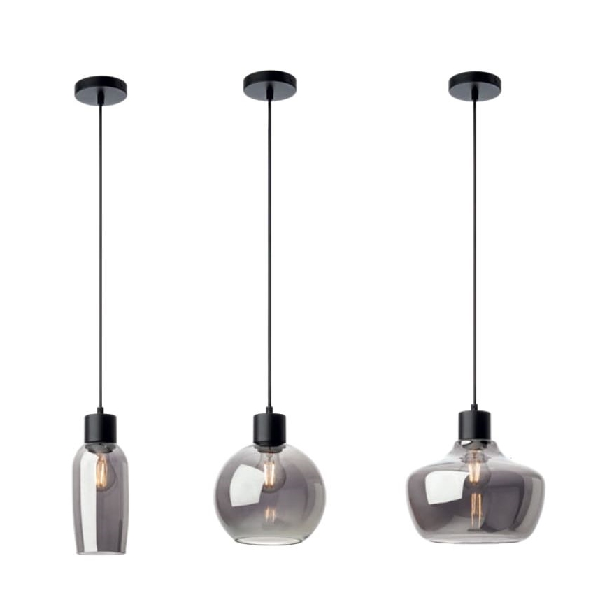 Redo 01-4044 - Pakabinamas sietynas ATLANTIS 1xE27/42W/230V diametras 11 cm juoda