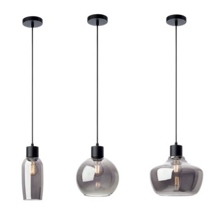 Redo 01-4045 - Pakabinamas sietynas ATLANTIS 1xE27/42W/230V diametras 20 cm juoda