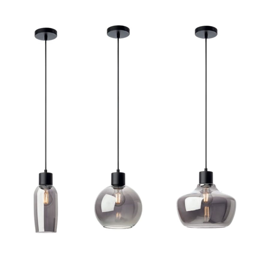 Redo 01-4045 - Pakabinamas sietynas ATLANTIS 1xE27/42W/230V diametras 20 cm juoda