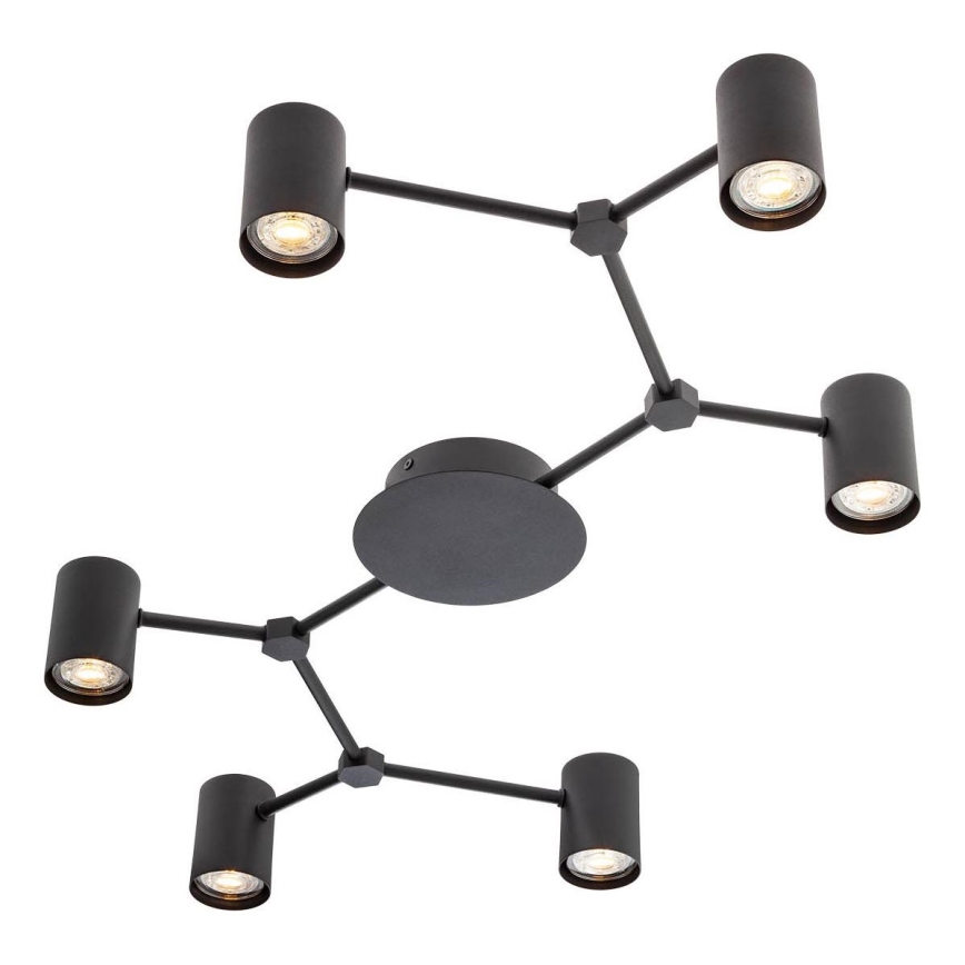 Redo 01-4048 - Akcentinis apšvietimas WEBB 6xGU10/10W/230V juoda