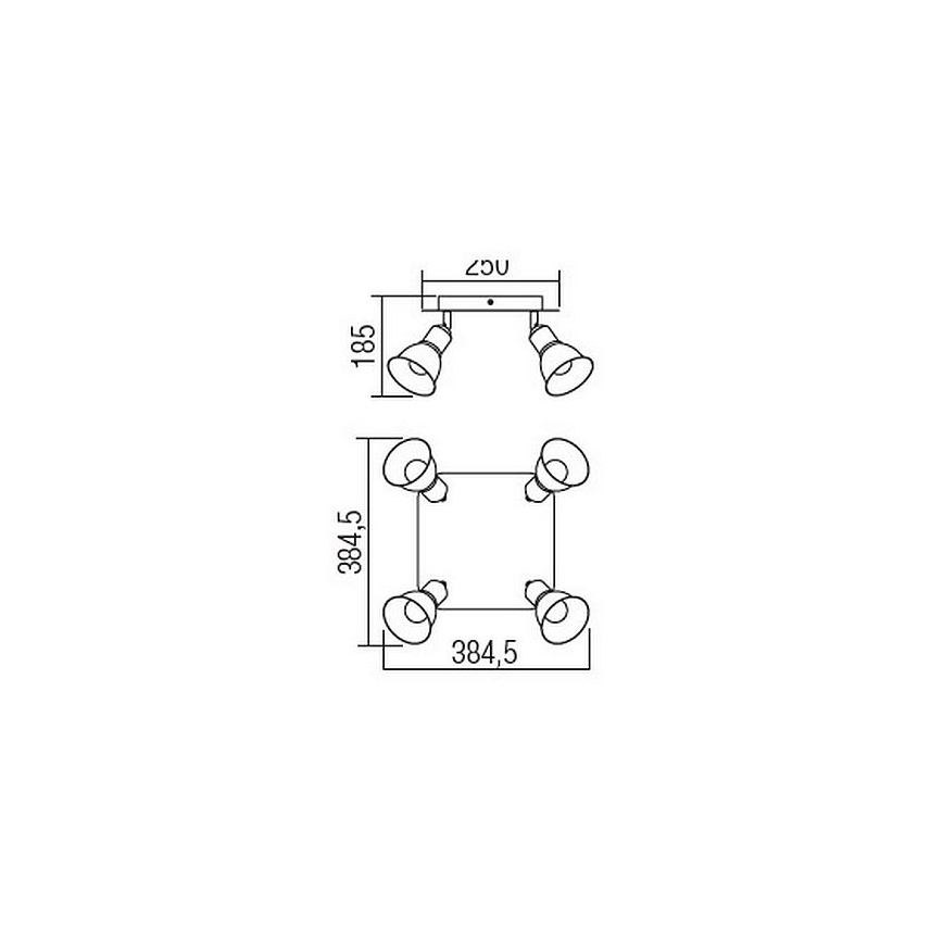 Redo 04-466 - Akcentinis apšvietimas OLAF 4xE14/12W/230V