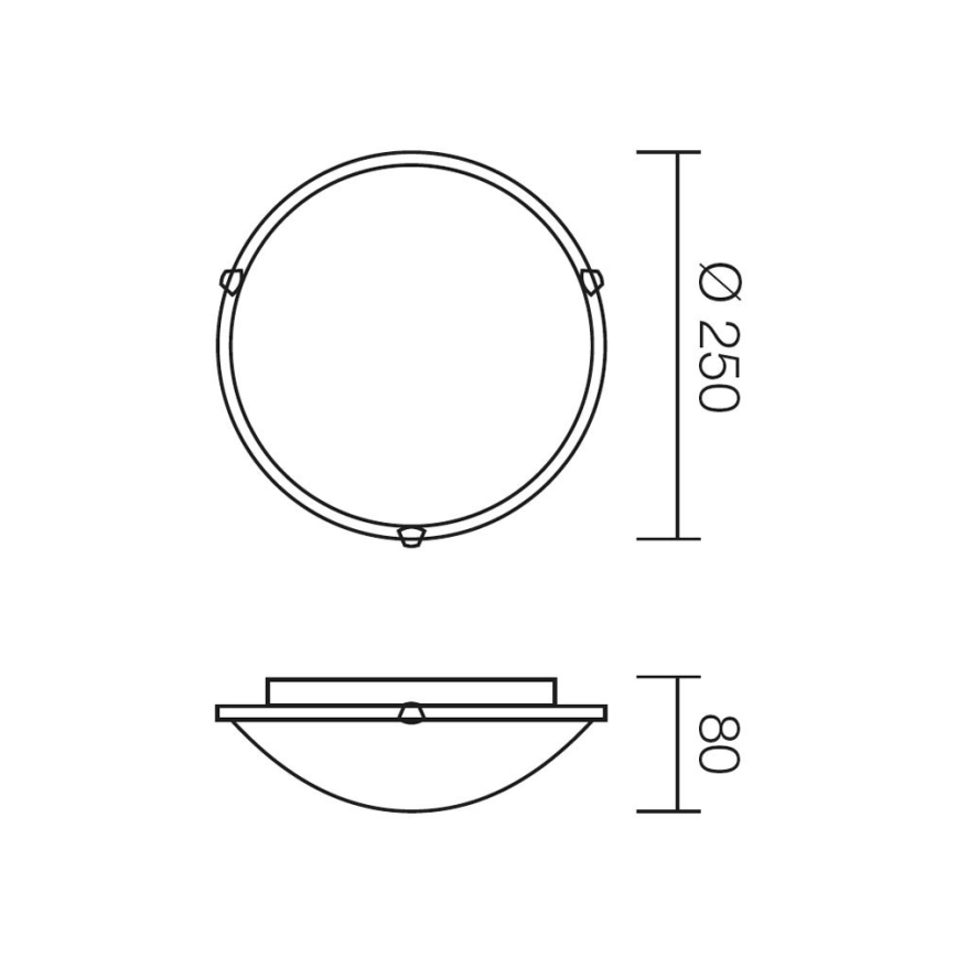 Redo 05-677 - Lubinis šviestuvas VIRGINIA 1xE27/42W/230V diametras 25 cm balta
