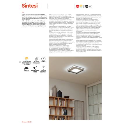 Redo 05-959 - LED Pritemdomas lubinis šviestuvas SINTESI LED/45W/230V diametras 45 cm 3000-6000K + nuotolinio valdymo pultas