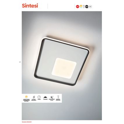 Redo 05-961 - LED Pritemdomas lubinis šviestuvas SINTESI LED/53W/230V 45x45 cm 3000-6000K + nuotolinio valdymo pultas