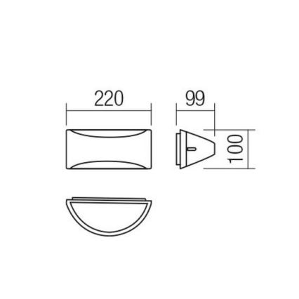 Redo 90191 - LED sieninis lauko šviestuvas SCUDO LED/10W/230V 3000K IP54 antracitas