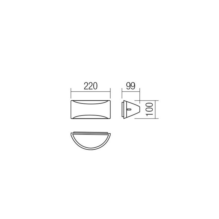 Redo 90191 - LED sieninis lauko šviestuvas SCUDO LED/10W/230V 3000K IP54 antracitas