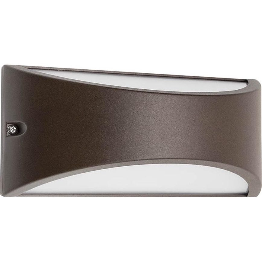 Redo 90192 - LED sieninis lauko šviestuvas SCUDO LED/10W/230V 3000K IP54 ruda