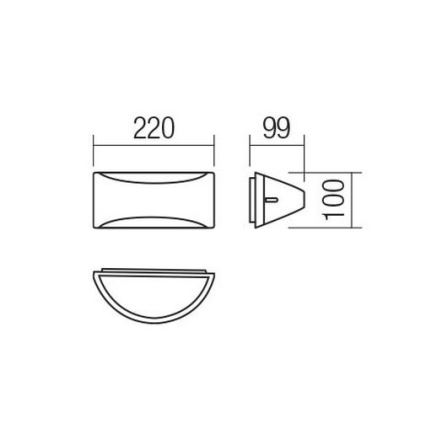 Redo 90192 - LED sieninis lauko šviestuvas SCUDO LED/10W/230V 3000K IP54 ruda