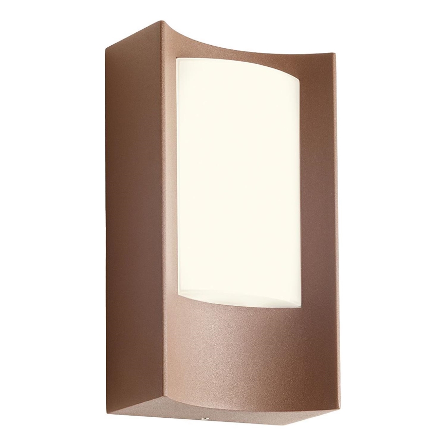 Redo 90484 - LED sieninis lauko šviestuvas WARP LED/8W/230V 3000K IP44 ruda