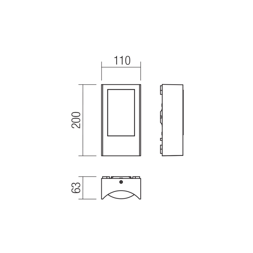 Redo 90484 - LED sieninis lauko šviestuvas WARP LED/8W/230V 3000K IP44 ruda
