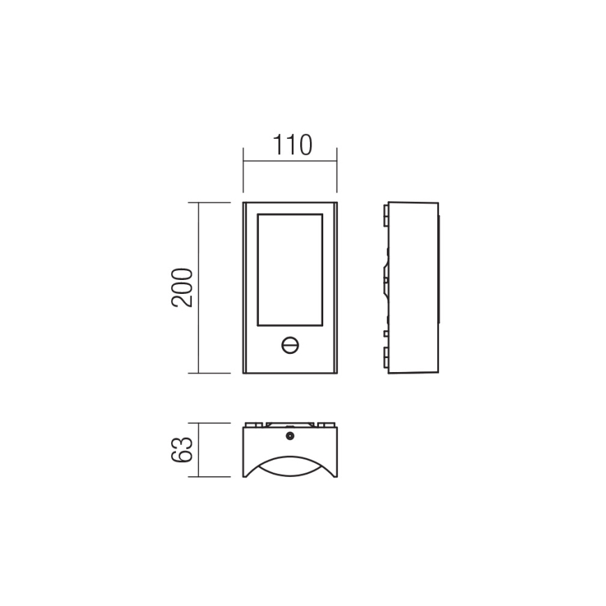 Redo 90487 - LED Lauko sieninis šviestuvas su jutikliu WARP LED/8W/230V 3000K IP44 ruda