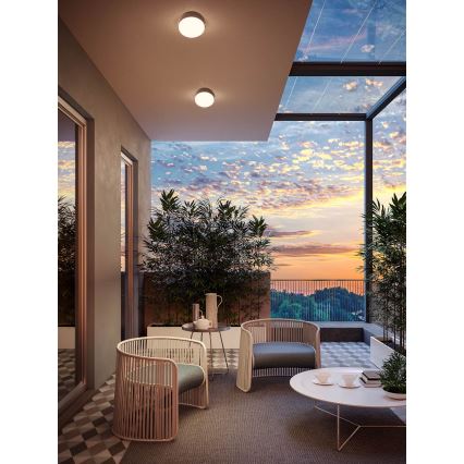 Redo 90496 - LED lubinis lauko šviestuvas URANIA LED/10W/230V diametras 16 cm 3000K IP65 ruda