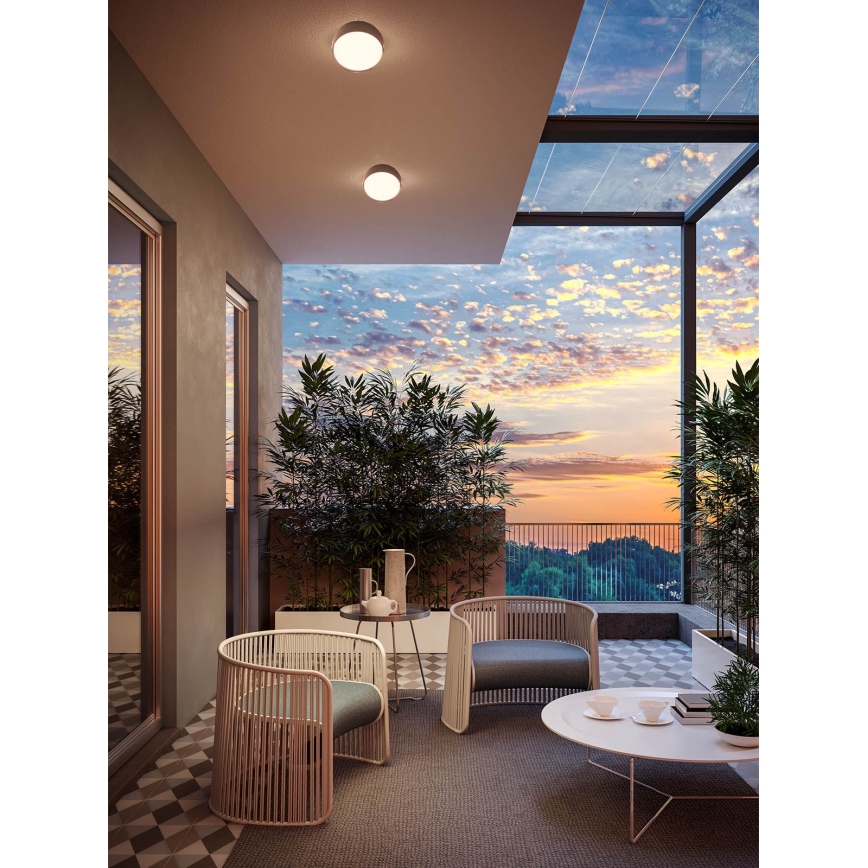Redo 90496 - LED lubinis lauko šviestuvas URANIA LED/10W/230V diametras 16 cm 3000K IP65 ruda