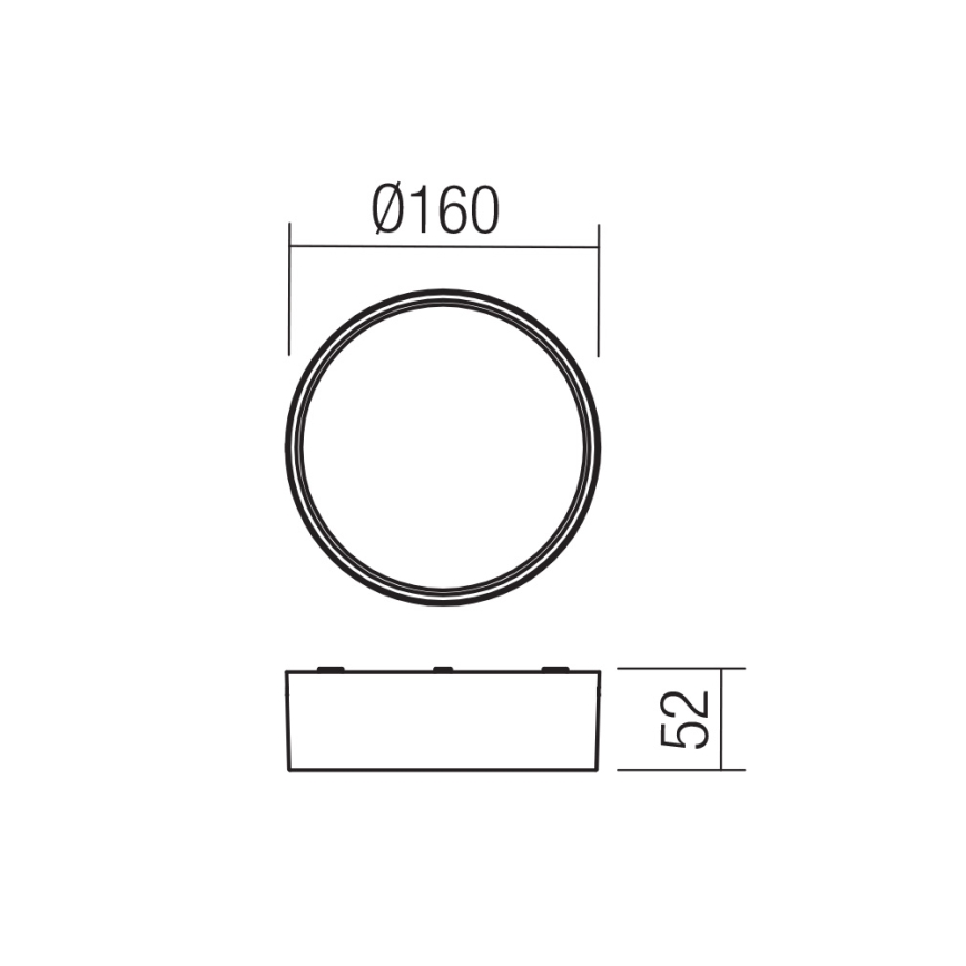 Redo 90496 - LED lubinis lauko šviestuvas URANIA LED/10W/230V diametras 16 cm 3000K IP65 ruda