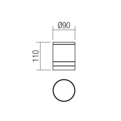 Redo 90519 - Lauko lubinis šviestuvas CARGO 1xGU10/28W/230V IP54 antracitas