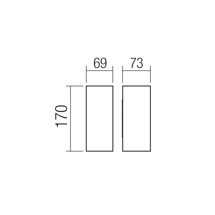 Redo 90636 - LED sieninis lauko šviestuvas SONNY 2xLED/5W/230V 2200/3000/4000K IP54 antracitas