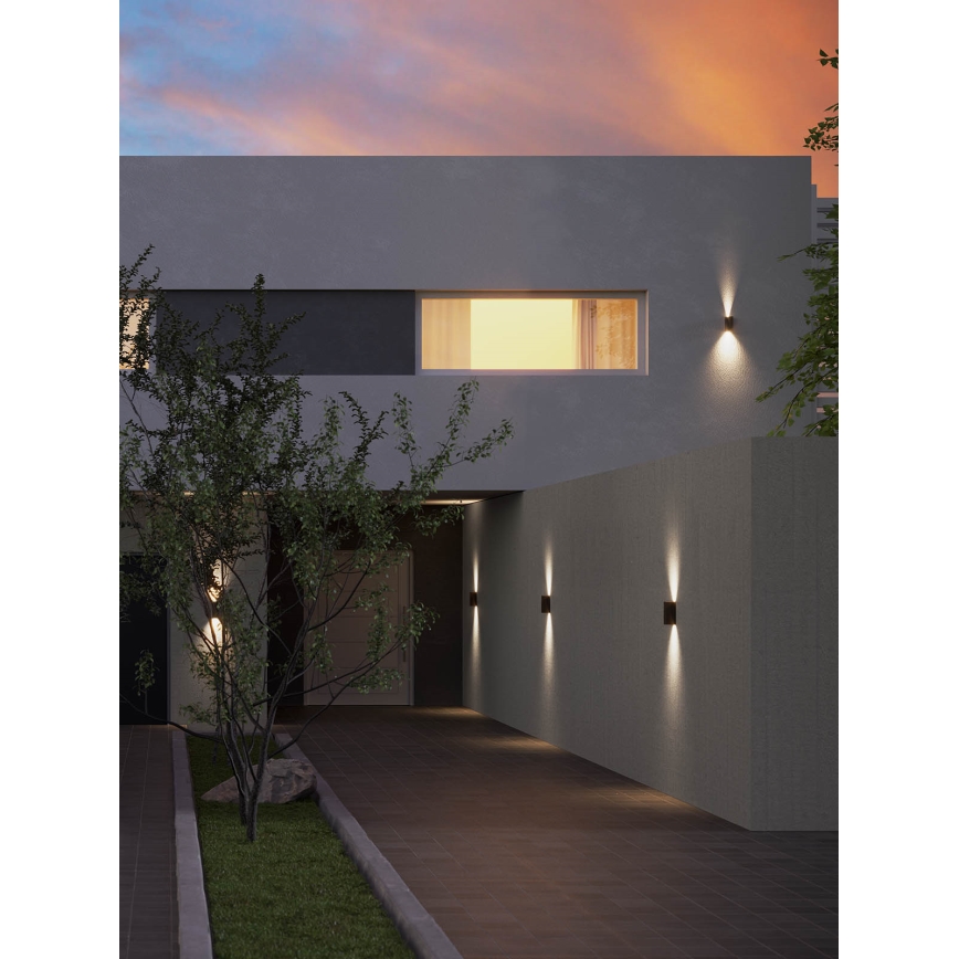 Redo 90637 - LED sieninis lauko šviestuvas SONNY 2xLED/5W/230V 2200/3000/4000K IP54 ruda