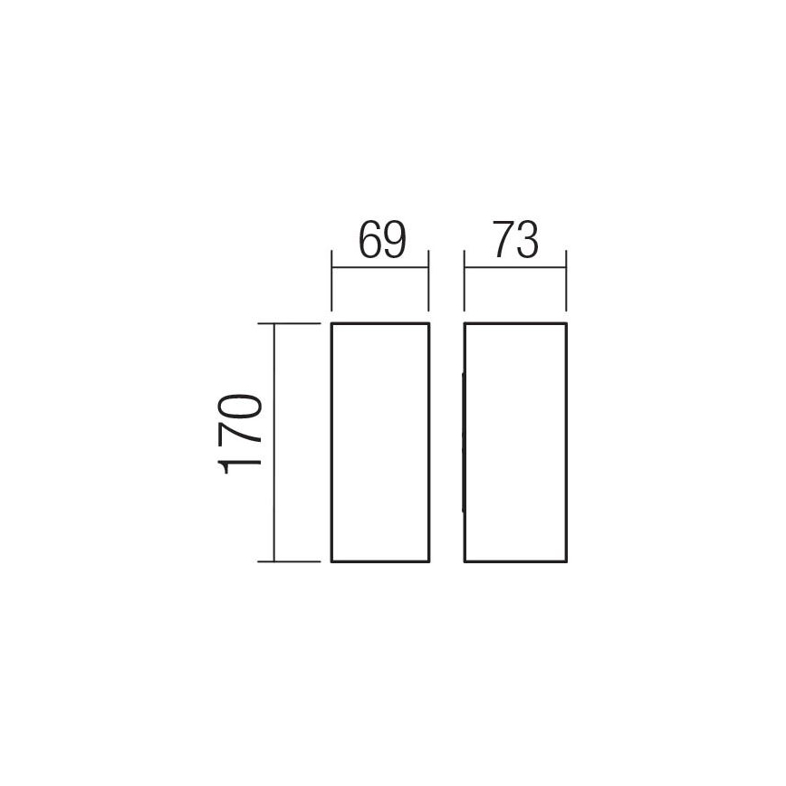 Redo 90637 - LED sieninis lauko šviestuvas SONNY 2xLED/5W/230V 2200/3000/4000K IP54 ruda