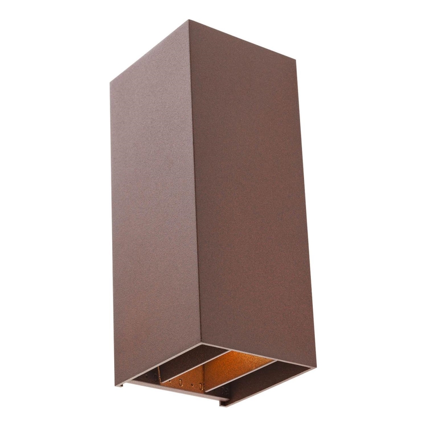 Redo 90637 - LED sieninis lauko šviestuvas SONNY 2xLED/5W/230V 2200/3000/4000K IP54 ruda