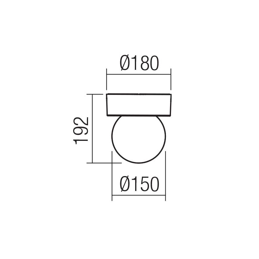 Redo 90641 - Lauko lubinis šviestuvas BULK 1xE27/28W/230V IP44 antracitas