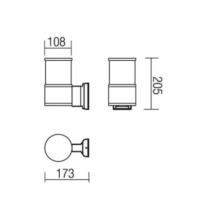 Redo 9326 - Sieninis šviestuvas EXTER 1xE27/42W/230V IP54