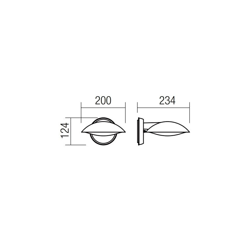 Redo 9617 - LED Lauko sieninė lempa CAPP LED/12W/230V IP54 antracitas