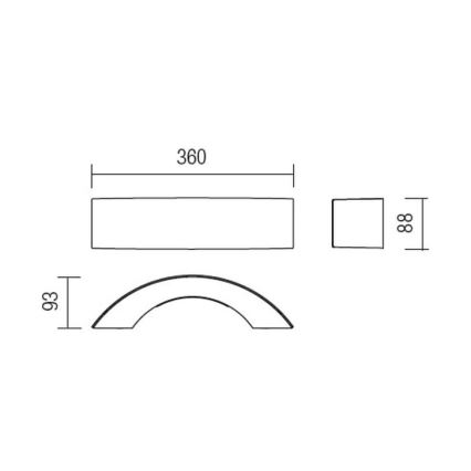 Redo 9904 - LED sieninis lauko šviestuvas ECLIPSE 3xLED/3W/230V IP54