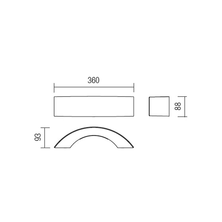 Redo 9904 - LED sieninis lauko šviestuvas ECLIPSE 3xLED/3W/230V IP54