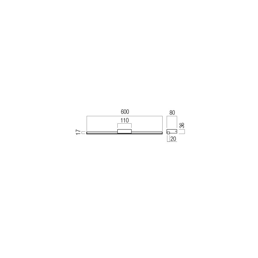 Redo01-3269 - LED vonios veidrodžio apšvietimas ASTON LED/12W/230V 60 cm CRI 90 IP44 blizgus chromas