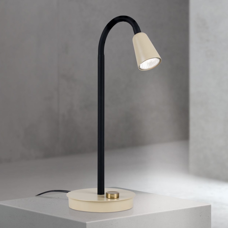 Reguliuojama lanksti stalinė lempa DOTTY 1xGU10/10W/230V smėlio/juoda