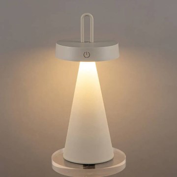Reguliuojama lauko įkraunama jutiklinė stalinė lempa HALO LED/1,5W/3,7V 3000 mAh IP44 pilka