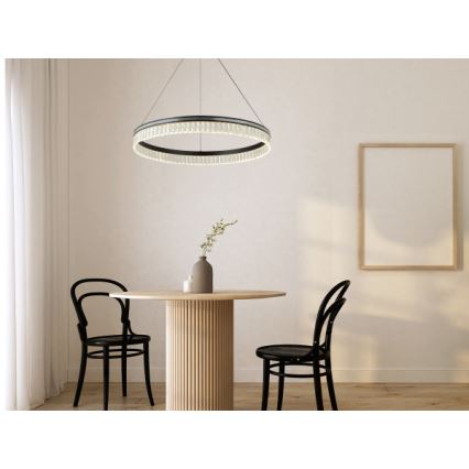 Reguliuojama LED krištolinė liustra ant laido THALIA LED/55W/230V 3000-6000K Ø 80 cm + nuotolinis valdymas