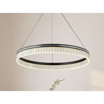 Reguliuojama LED krištolinė liustra ant laido THALIA LED/55W/230V 3000-6000K Ø 80 cm + nuotolinis valdymas