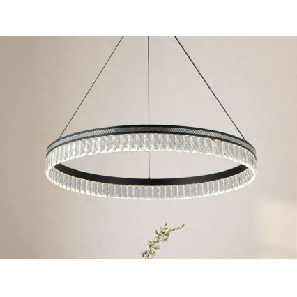 Reguliuojama LED krištolinė liustra ant laido THALIA LED/55W/230V 3000-6000K Ø 80 cm + nuotolinis valdymas