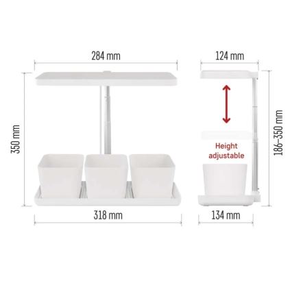 Reguliuojama LED lempa vidaus augalų auginimui GROW LED/7W/5V