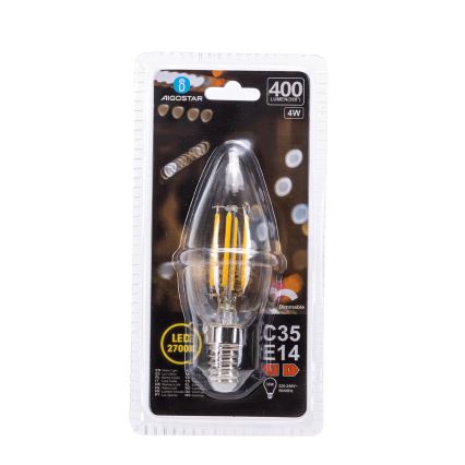 Reguliuojama LED lemputė FILAMENT C35 E14/4W/230V 2700K - Aigostar