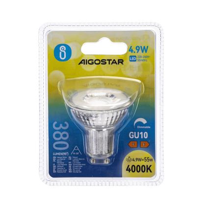 Reguliuojama LED lemputė GU10/4,9W/230V 4000K - Aigostar