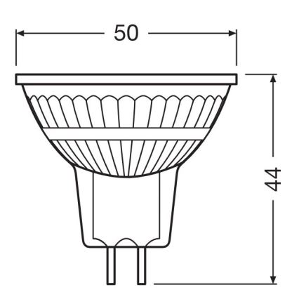 Reguliuojama LED lemputė GU5,3/3,4W/12V 2700K CRI 90 - Osram