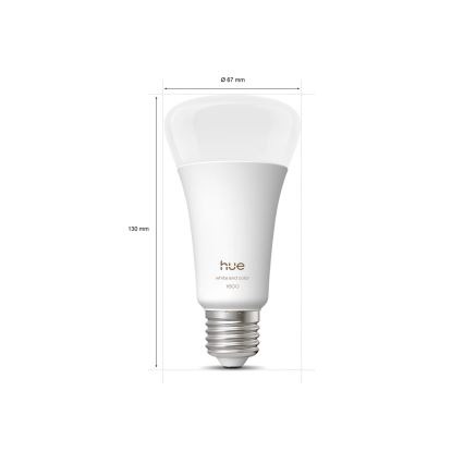 Dimeriuojama LED lemputė Philips Hue WHITE AND COLOR AMBIANCE E27/11,8W/230V 1000-20000K
