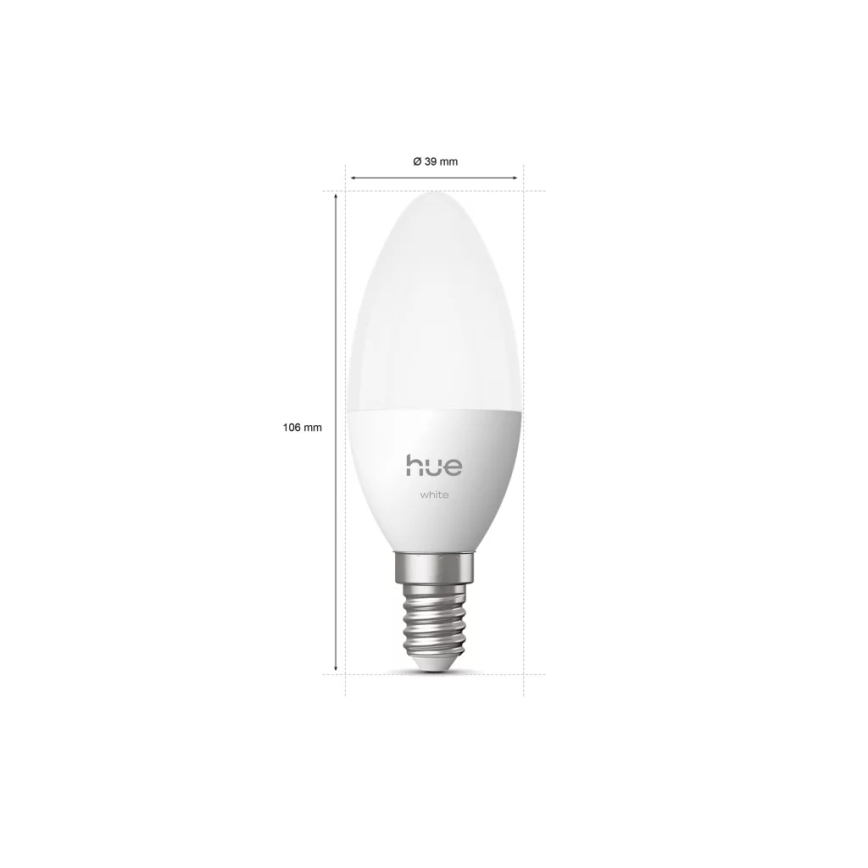 Reguliuojama LED lemputė Philips Hue White B39 E14/3,9W/230V 2700K