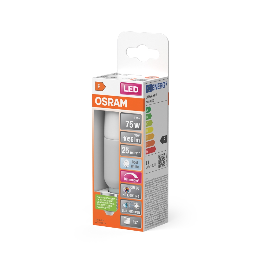 Reguliuojama LED lemputė STICK E27/11W/230V 4000K CRI 90 - Osram