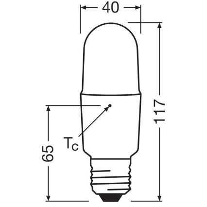 Reguliuojama LED lemputė STICK E27/11W/230V 4000K CRI 90 - Osram