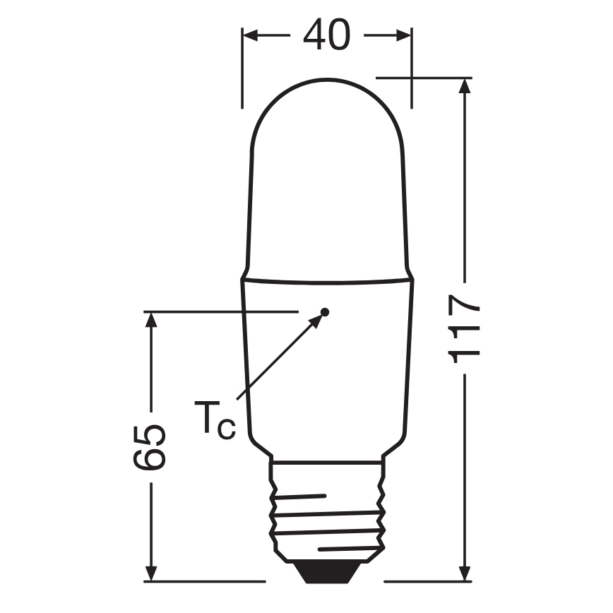 Reguliuojama LED lemputė STICK E27/11W/230V 4000K CRI 90 - Osram