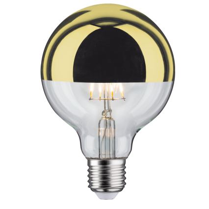 Reguliuojama LED lemputė su veidrodiniu sferiniu dangteliu GLOBE G95 E27/6,5W/230V 2700K gold - Paulmann 28675