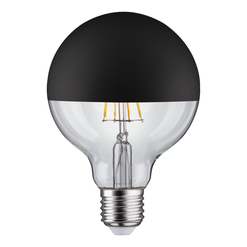 Reguliuojama LED lemputė su veidrodiniu sferiniu dangteliu GLOBE G95 E27/6,5W/230V 2700K black - Paulmann 28676