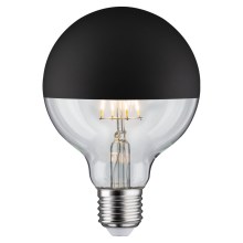 Reguliuojama LED lemputė su veidrodiniu sferiniu dangteliu GLOBE G95 E27/6,5W/230V 2700K black - Paulmann 28676