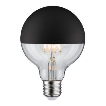 Reguliuojama LED lemputė su veidrodiniu sferiniu dangteliu GLOBE G95 E27/6,5W/230V 2700K black - Paulmann 28676